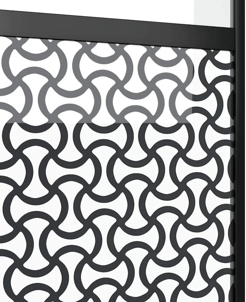 Stiklinės durys 102,5 x 2 x 205 cm Aliuminis Juoda