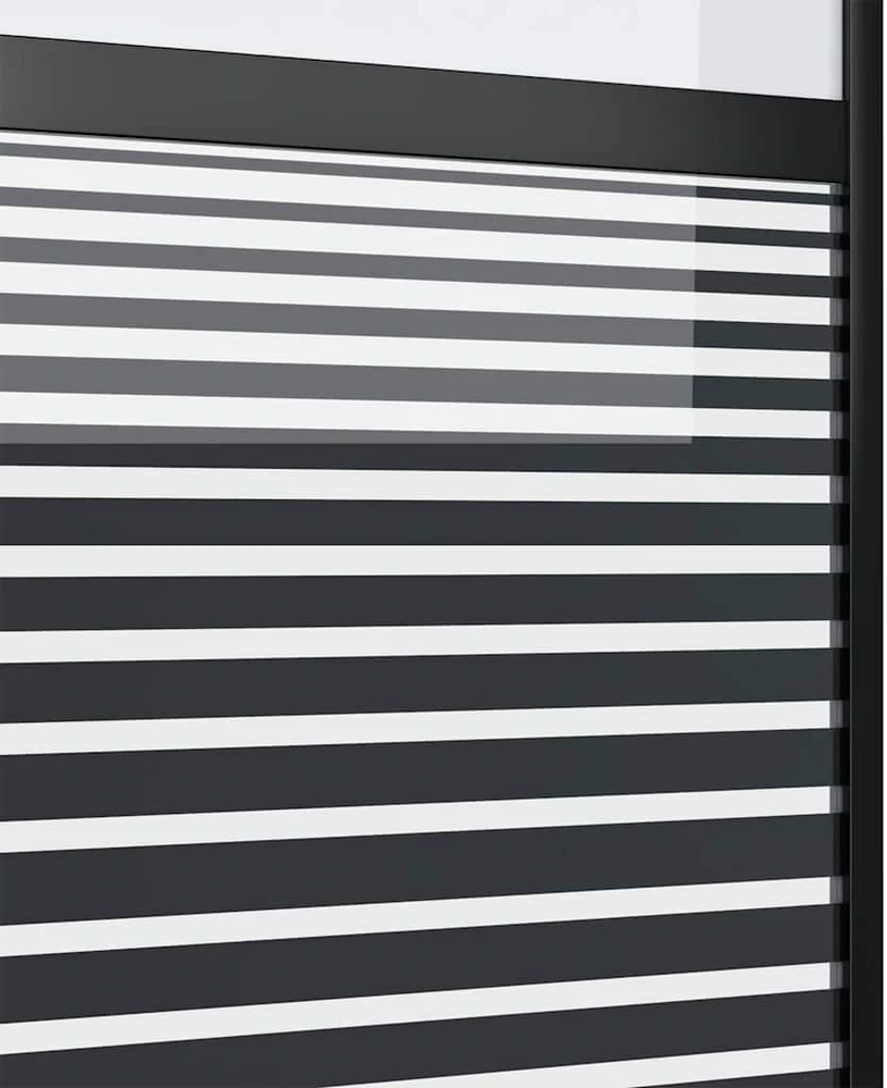 Stiklinės durys 102,5 x 2 x 205 cm Aliuminis Juoda