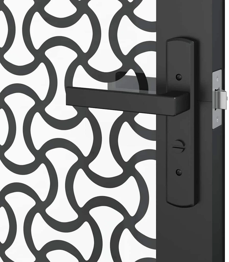 Stiklinės durys 102,5 x 3,5 x 201,5 cm Aliuminis Juoda