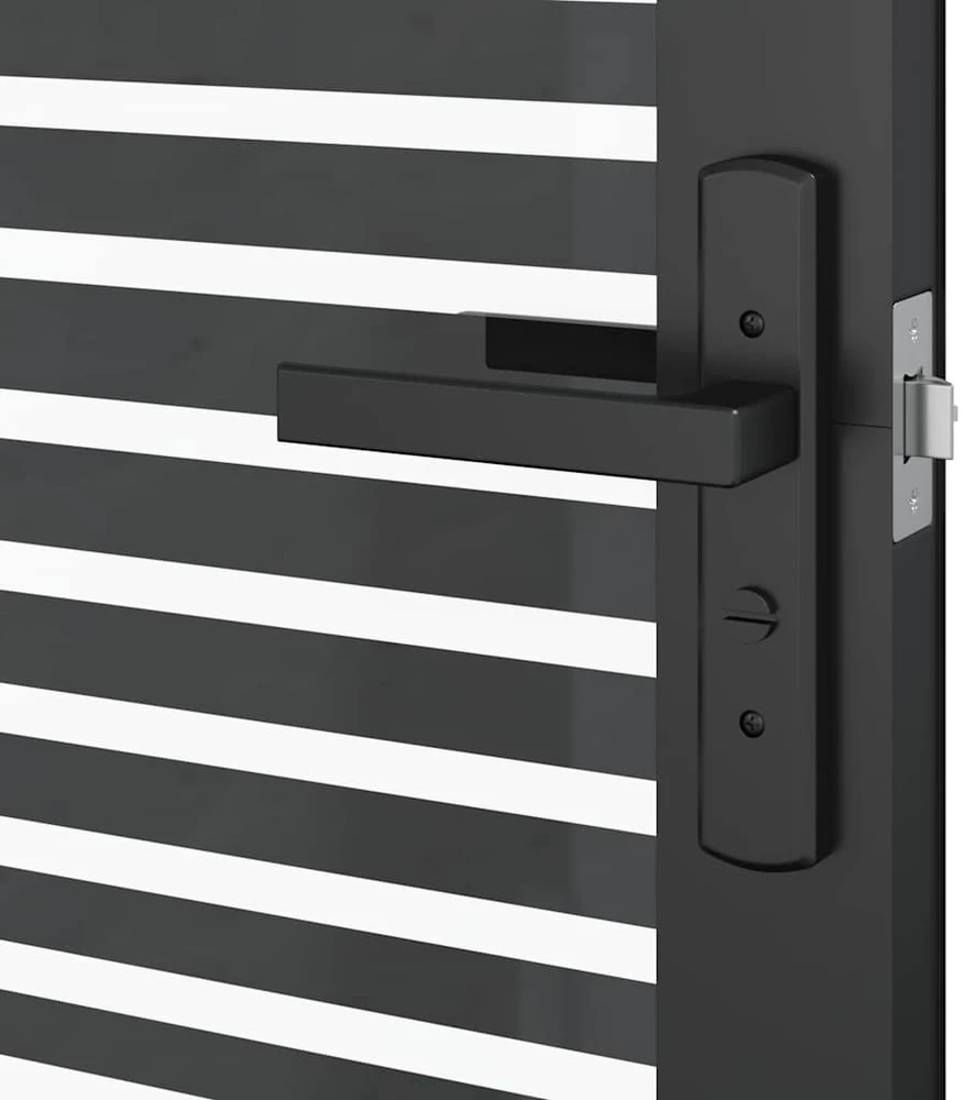 Stiklinės durys 102,5 x 3,5 x 201,5 cm Aliuminis Juoda