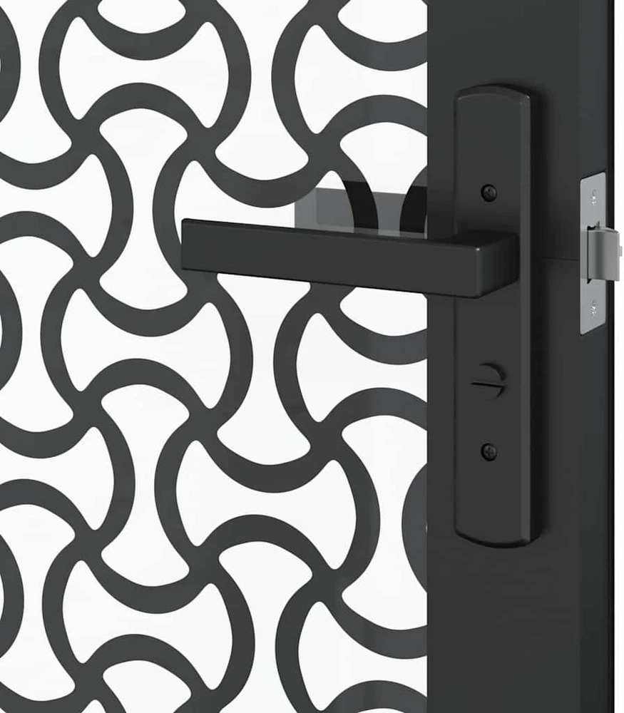 Stiklinės durys 83 x 3,5 x 201,5 cm Aliuminis Juoda