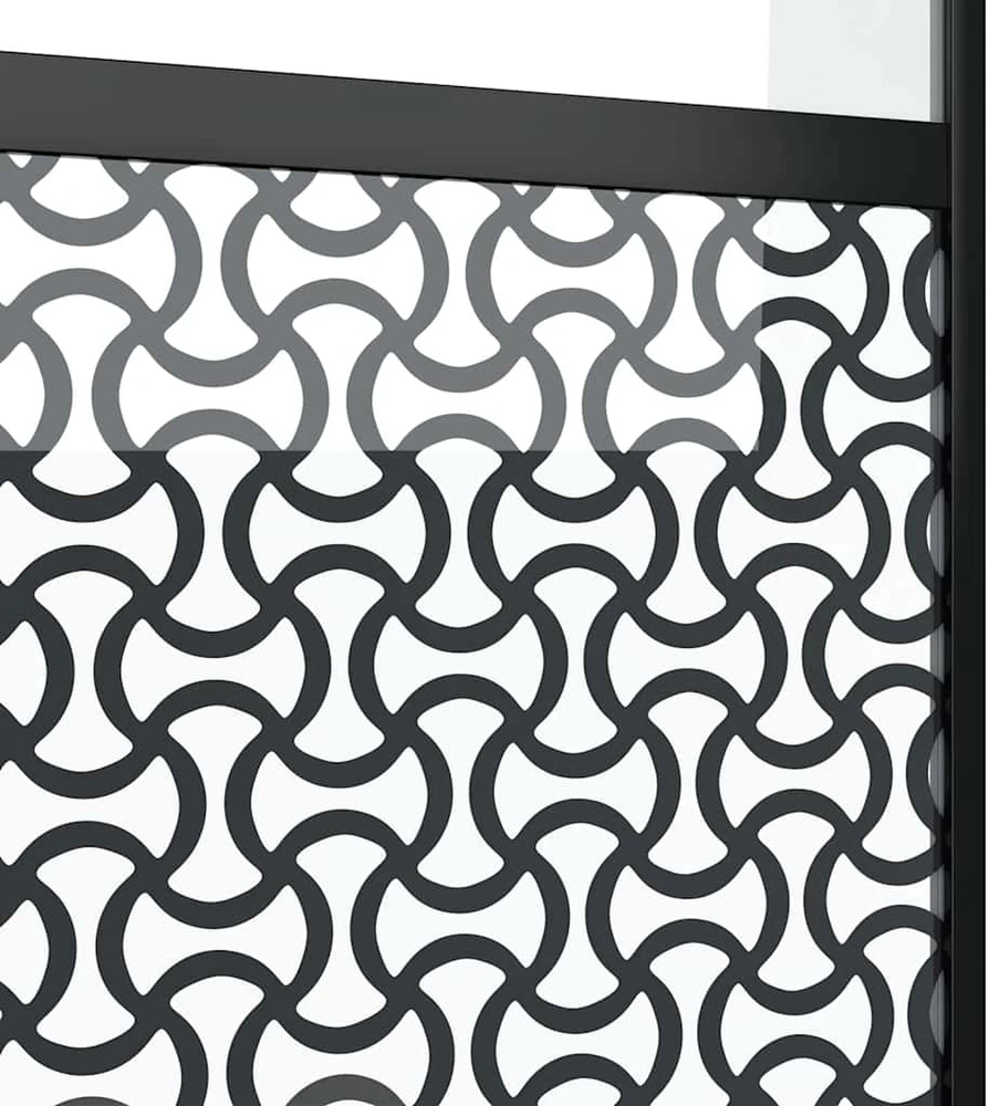 Stiklinės durys 90 x 2 x 205 cm Aliuminis Juoda