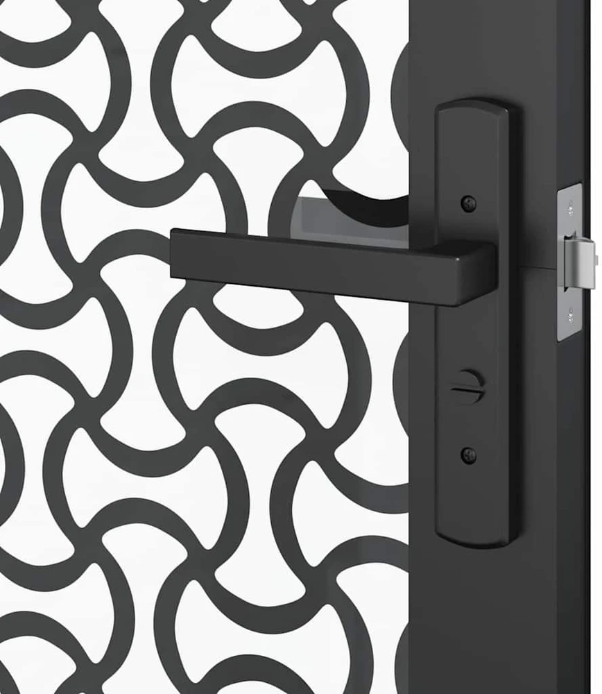 Stiklinės durys 93 x 3,5 x 201,5 cm Aliuminis Juoda