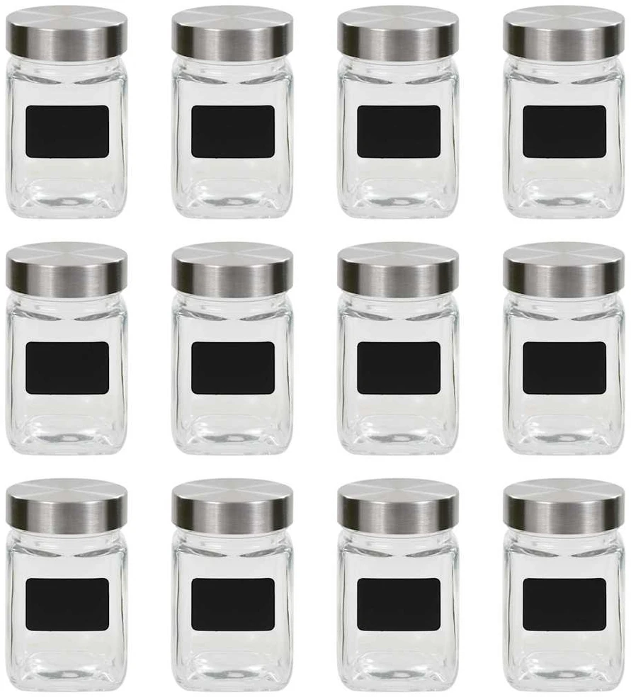 Stikliniai indai su lipdukais, 12 vnt., 300 ml