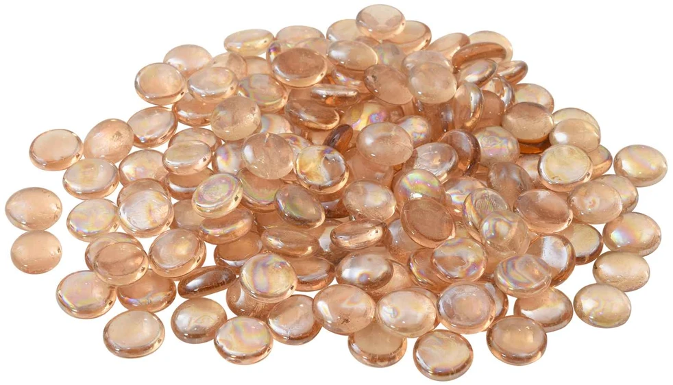 Stiklo granulių 17-19 mm Akvamarino raudona Stiklas