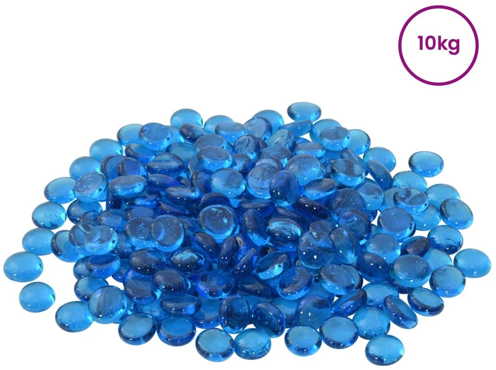 Stiklo granulių 17-19 mm Dangaus mėlyna Stiklas