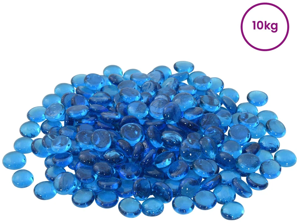 Stiklo granulių 17-19 mm Dangaus mėlyna Stiklas