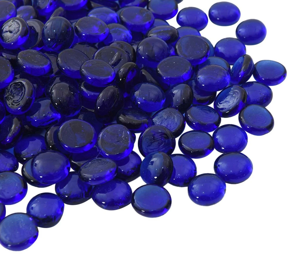 Stiklo granulių 17-19 mm Kobalto mėlyna Stiklas