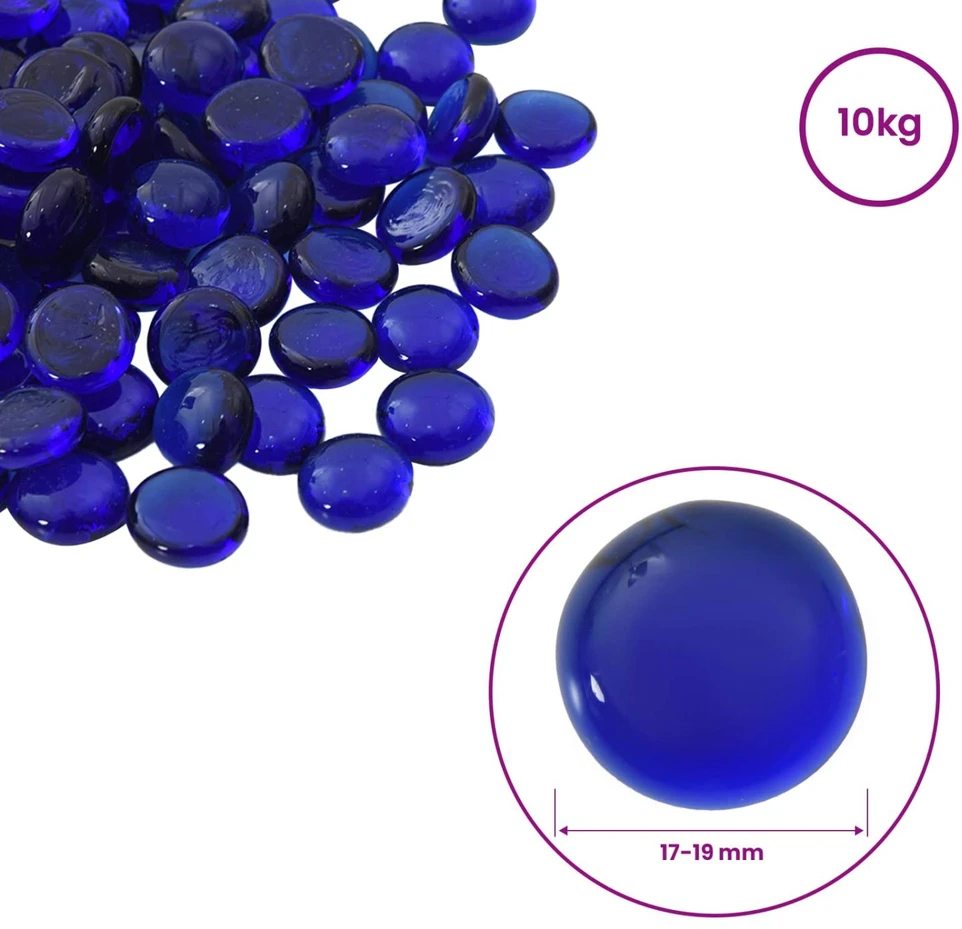 Stiklo granulių 17-19 mm Kobalto mėlyna Stiklas