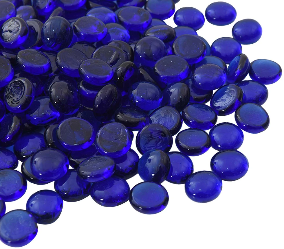Stiklo granulių 17-19 mm Kobalto mėlyna Stiklas