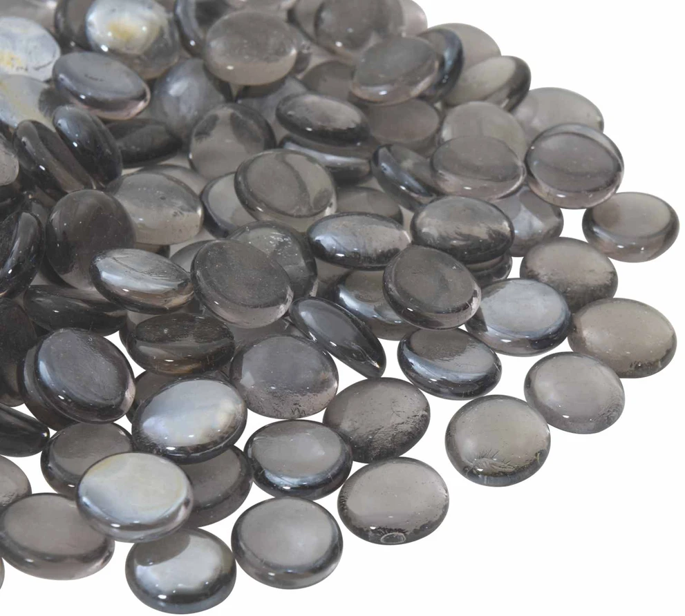 Stiklo granulių 17-19 mm Purpurinė pilka Stiklas