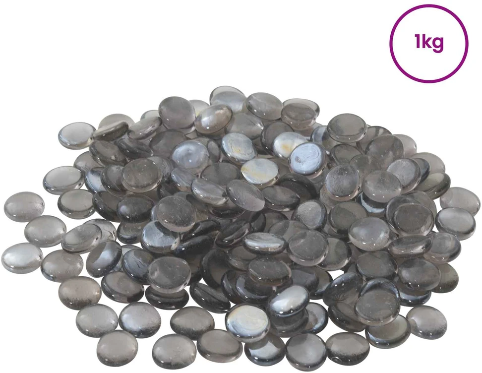 Stiklo granulių 17-19 mm Purpurinė pilka Stiklas