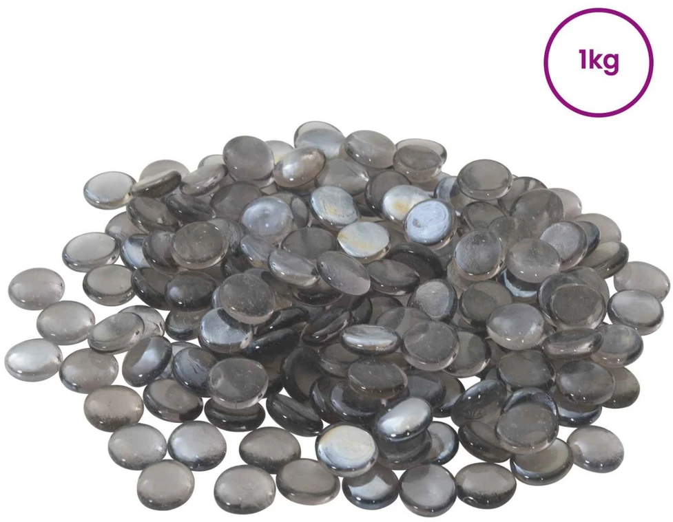Stiklo granulių 17-19 mm Purpurinė pilka Stiklas
