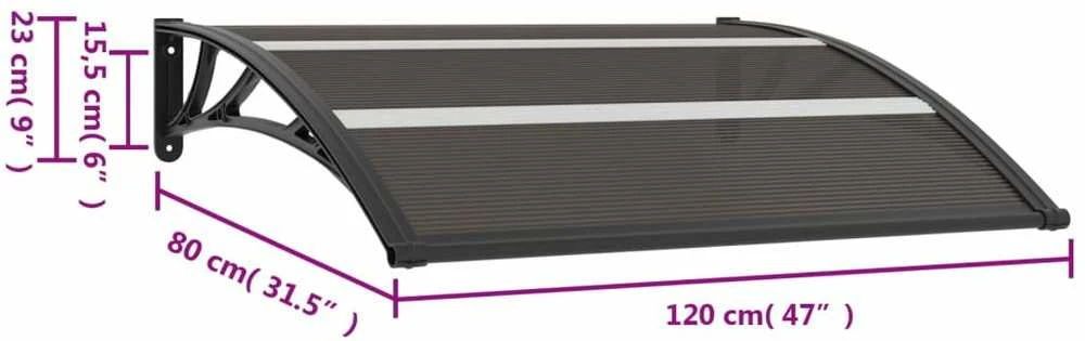 Stogelis durims, juodos spalvos, 120x75cm, PC