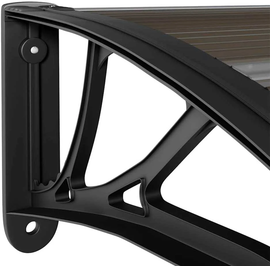 Stogelis durims, juodos spalvos, 150x75cm, polikarbonatas