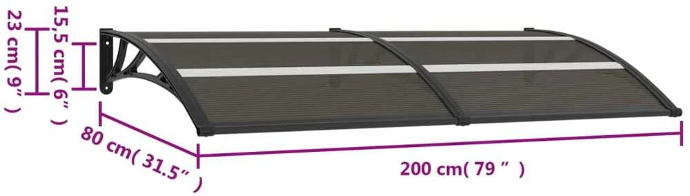 Stogelis durims, juodos spalvos, 200x75cm, PC