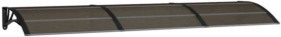 Stogelis durims, juodos spalvos, 300x75cm, polikarbonatas