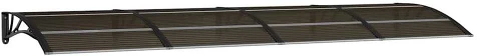 Stogelis durims, juodos spalvos, 350x100cm, polikarbonatas