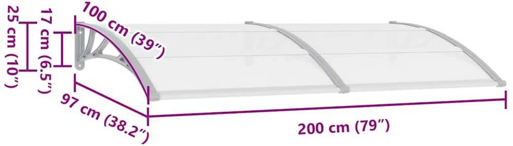 Stogelis durims, pilkas, 200x100cm, PC