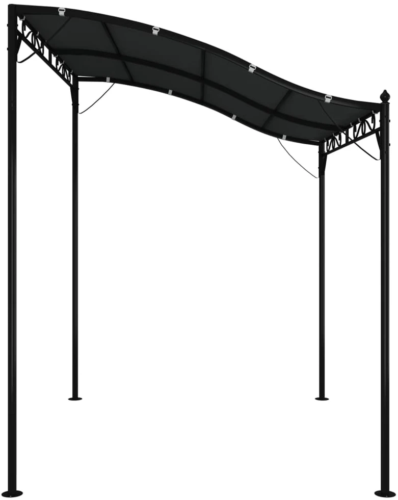 Stoginė, antracito spalvos, 2x2,3m, audinys ir plienas, 180g/m²