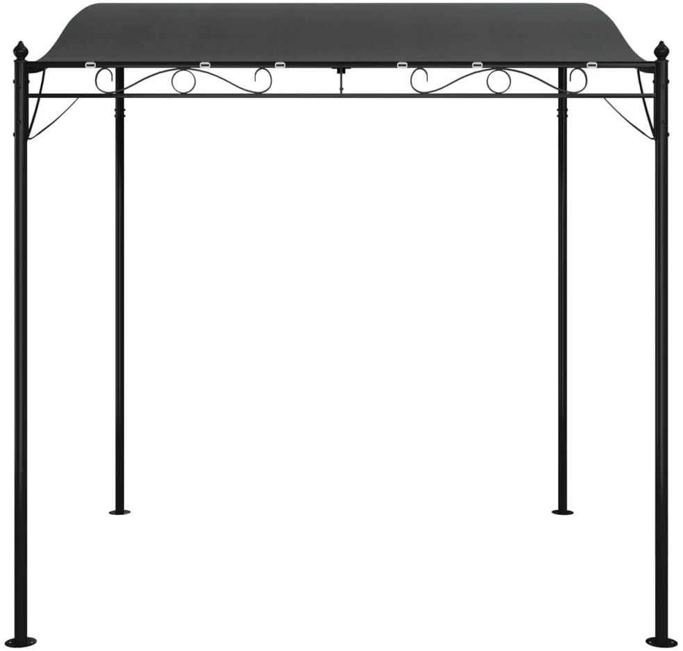 Stoginė, antracito spalvos, 2x2,3m, audinys ir plienas, 180g/m²