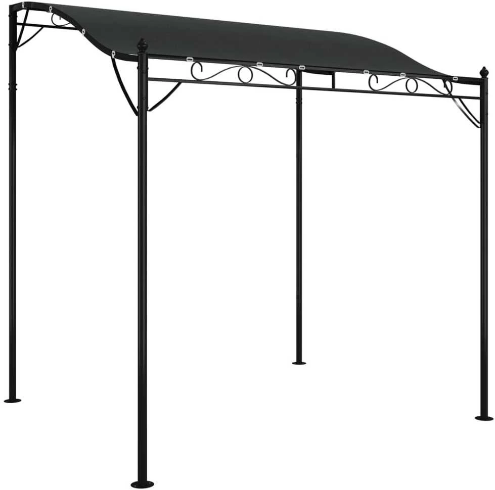 Stoginė, antracito spalvos, 2x2,3m, audinys ir plienas, 180g/m²