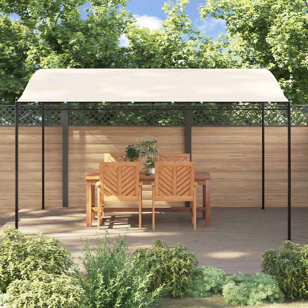 Stoginė, kreminės spalvos, 4x3m, audinys ir plienas, 180g/m²