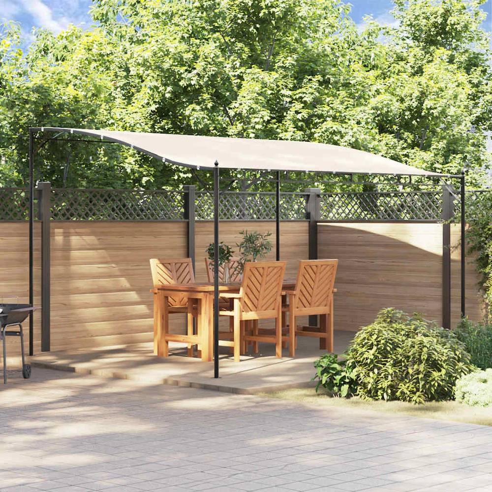 Stoginė, kreminės spalvos, 4x3m, audinys ir plienas, 180g/m²