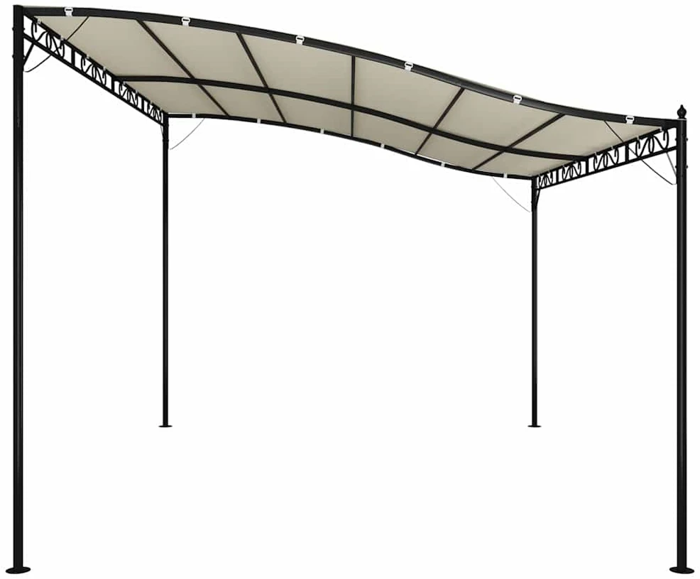 Stoginė, kreminės spalvos, 4x3m, audinys ir plienas, 180g/m²