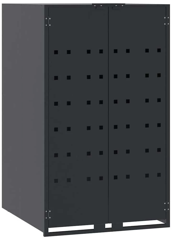 Stoginė vienam konteineriui, antracito, 69x79x117cm, plienas