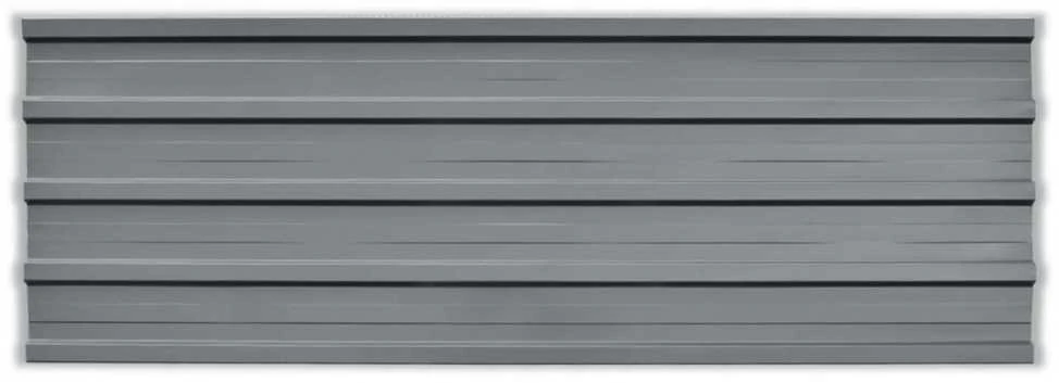 Stogo plokštė 12 vnt. Pilka 129 x 45 cm Galvanizuotas plienas