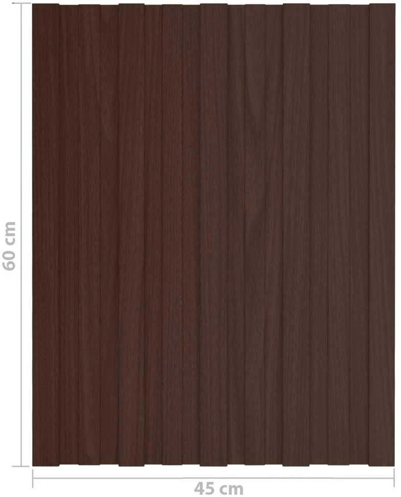 Stogo plokštė 12 vnt. Ruda 60 x 45 cm Galvanizuotas plienas