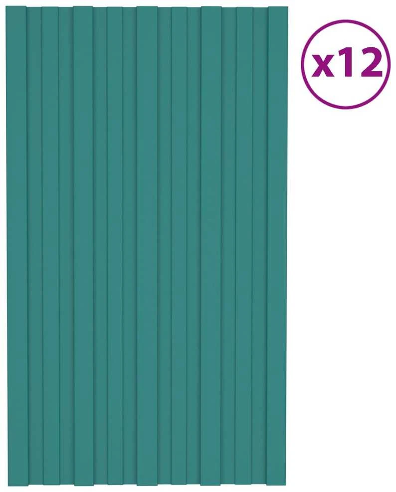 Stogo plokštė 12 vnt. Žalia 80 x 45 cm Galvanizuotas plienas