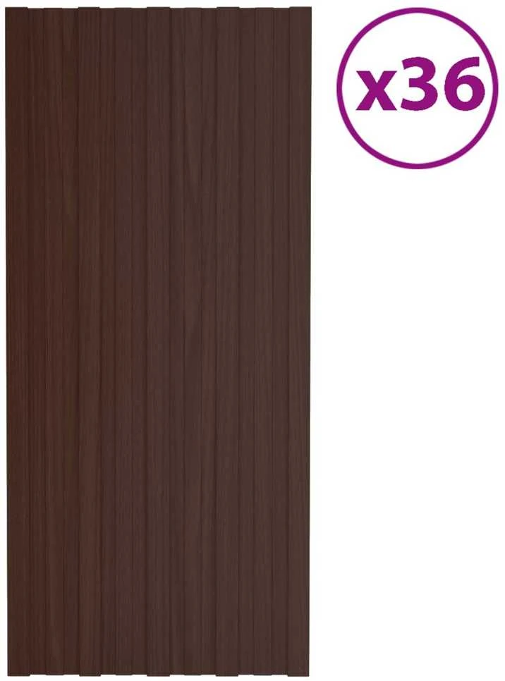 Stogo plokštė 36 vnt. Ruda 100 x 45 cm Galvanizuotas plienas