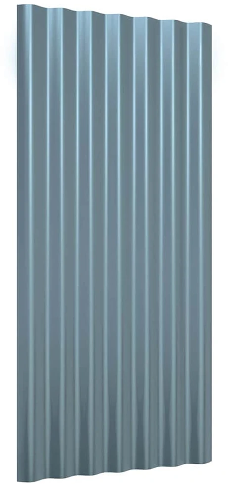Stogo plokštės, 12vnt., pilkos, 80x36cm, plienas
