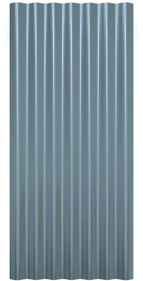 Stogo plokštės, 12vnt., pilkos, 80x36cm, plienas