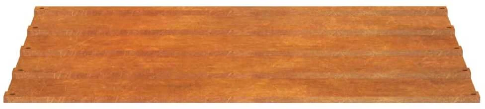 Stogo plokštės, 12vnt., rūdžių, 100x44cm, Corten plienas