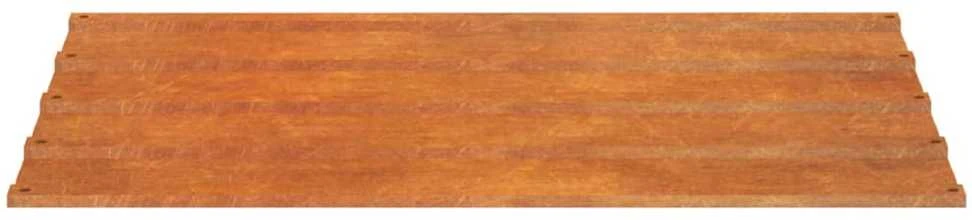 Stogo plokštės, 12vnt., rūdžių spalvos, 60x44cm, Corten plienas