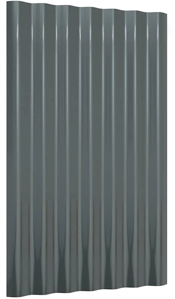 Stogo plokštės, 36vnt., antracito, 60x36cm, plienas