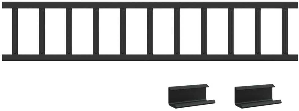 Stogo sniego sargas Juoda 100 x 2,5 x 20 cm Plienas