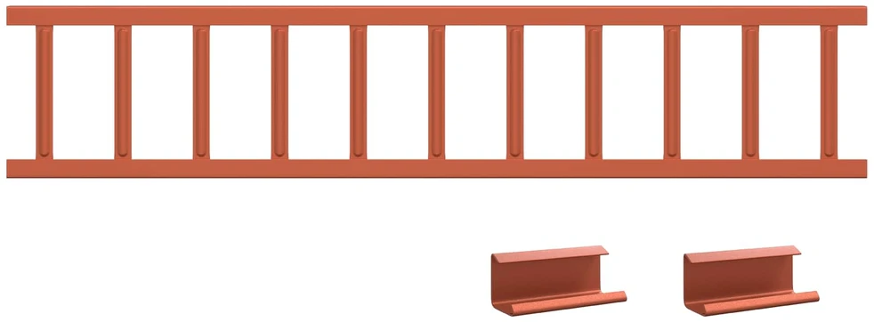 Stogo sniego sargas Raudona 100 x 2,5 x 20 cm Plienas