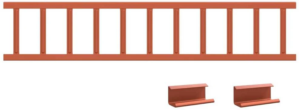 Stogo sniego sargas Raudona 1200 x 2,5 x 20 cm Plienas