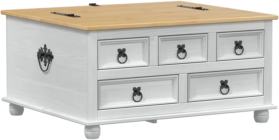storage box Balta 90 x 78 x 45 cm Kietos pušies mediena