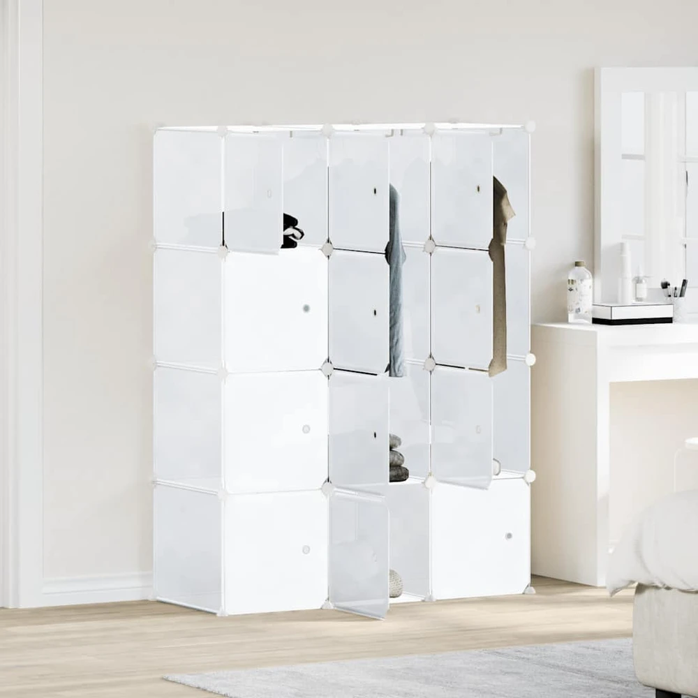 Storage Cube Organizer su 12 kubelių ir pakabinamų strypų PP