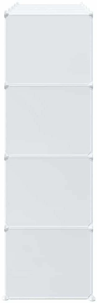 Storage Cube Organizer su 16 kubelių ir pakabinamų strypų PP