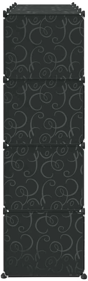 Storage Cube Organizer su 16 kubelių ir pakabinamų strypų PP