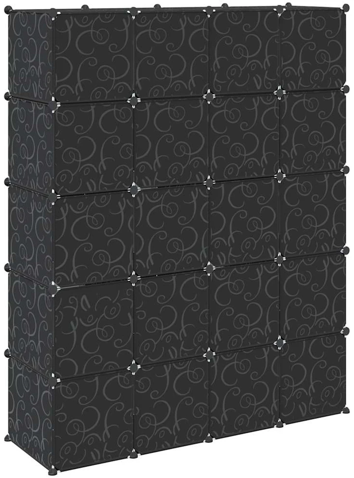 Storage Cube Organizer su 20 kubelių ir pakabinamų strypų PP