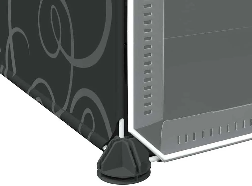 Storage Cube Organizer su 8 kubeliais ir durelėmis Juodas PP