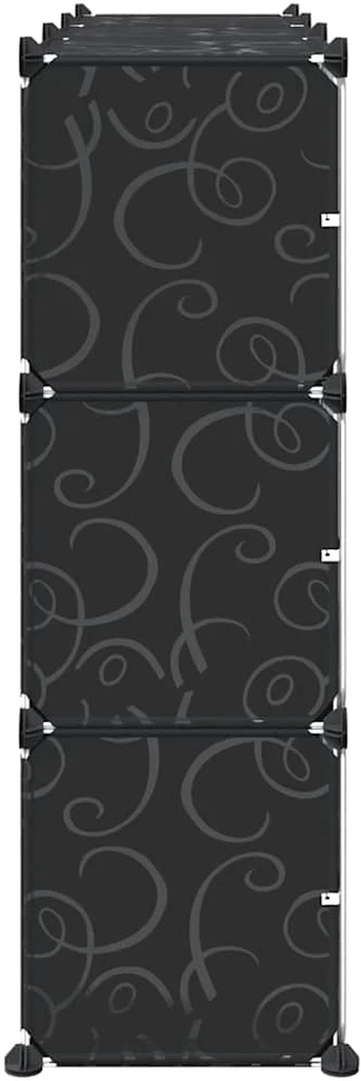 Storage Cube Organizer su 9 kubeliais ir durelėmis juodas PP