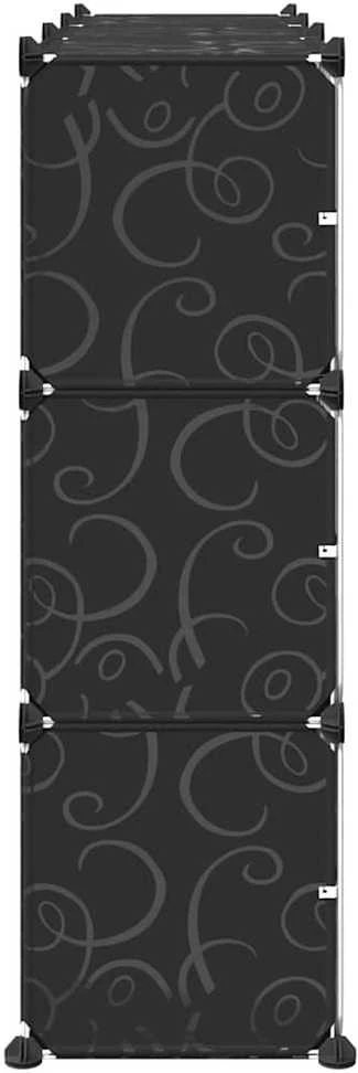 Storage Cube Organizer su 9 kubeliais ir durelėmis juodas PP